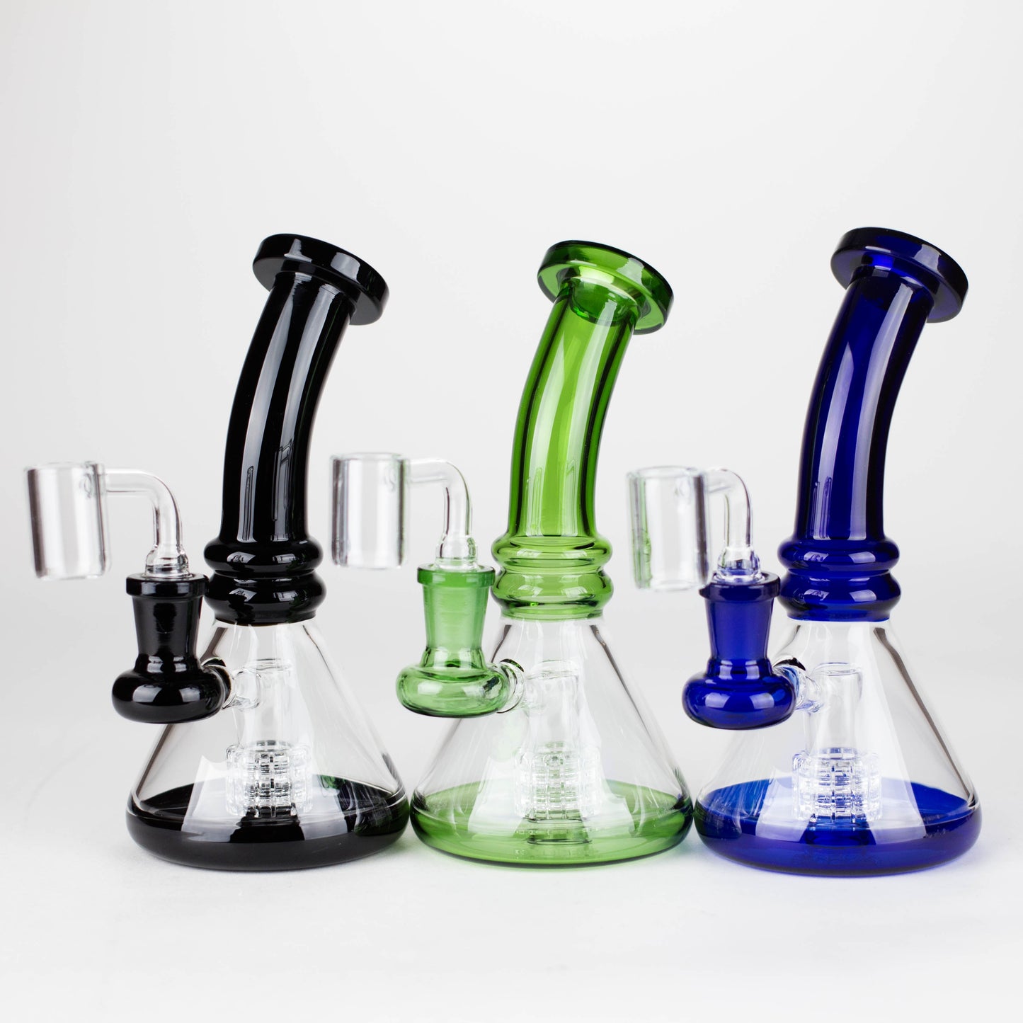 7" 2-in-1 Color accented Rig with perc (Banger and Bowl Included)_0