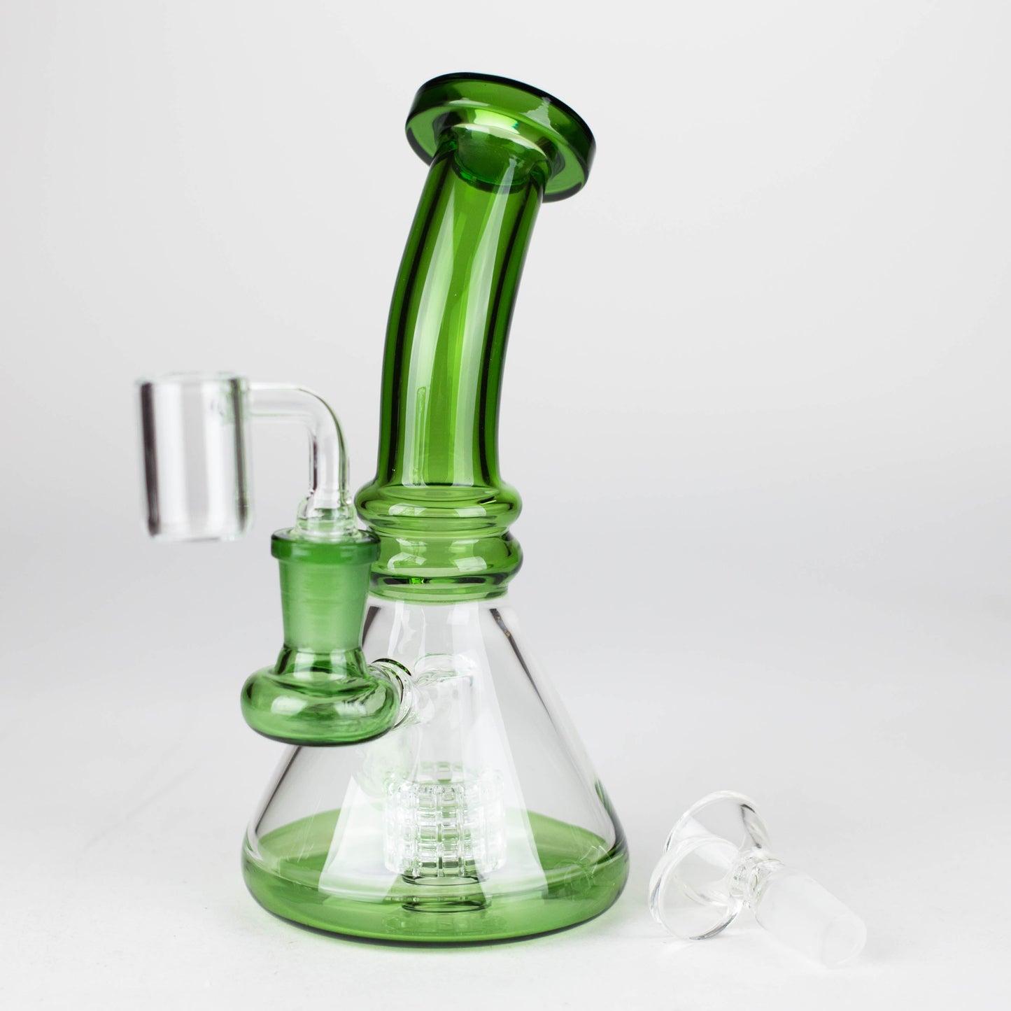 7" 2-in-1 Color accented Rig with perc (Banger and Bowl Included)_3