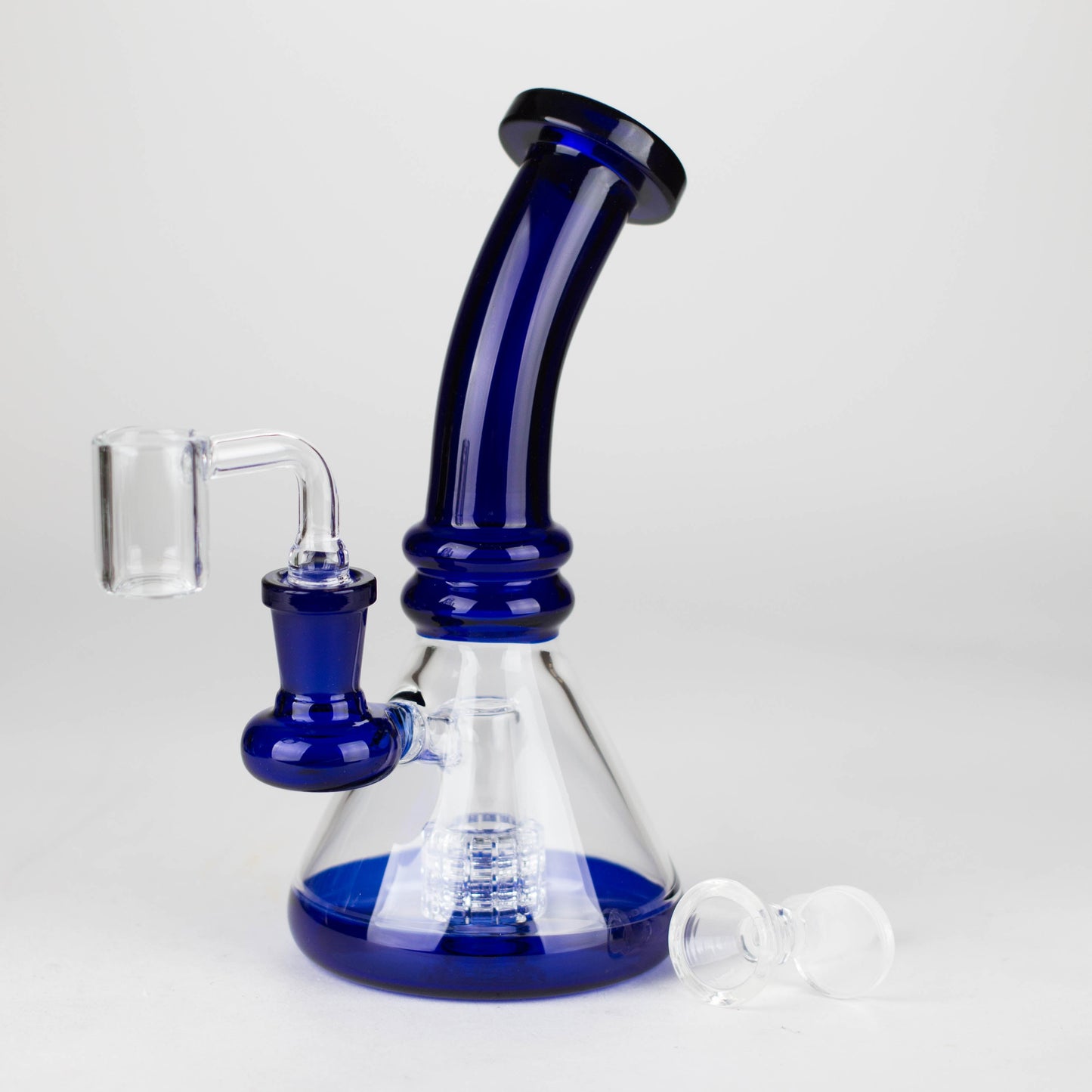 7" 2-in-1 Color accented Rig with perc (Banger and Bowl Included)_4
