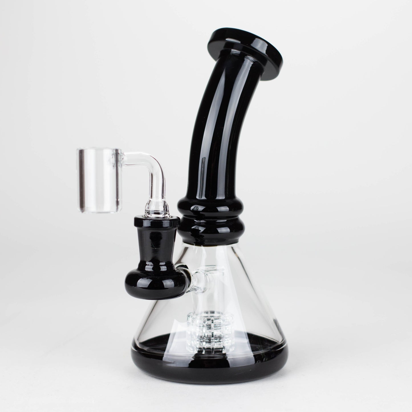 7" 2-in-1 Color accented Rig with perc (Banger and Bowl Included)_6