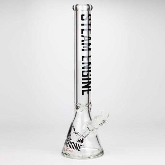 Steam Engine™ | 18 Inch 9mm glass bong with stickers by golden crown_1