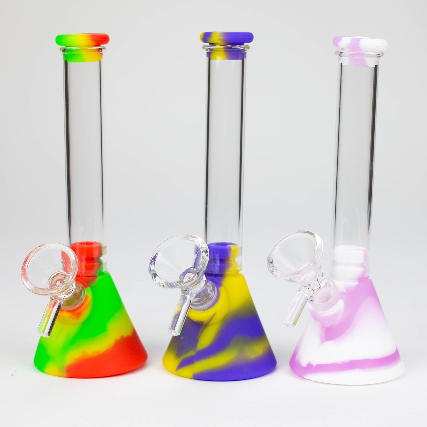 6" Silicone Glass Beaker Mini bong-Assorted [H373]_0