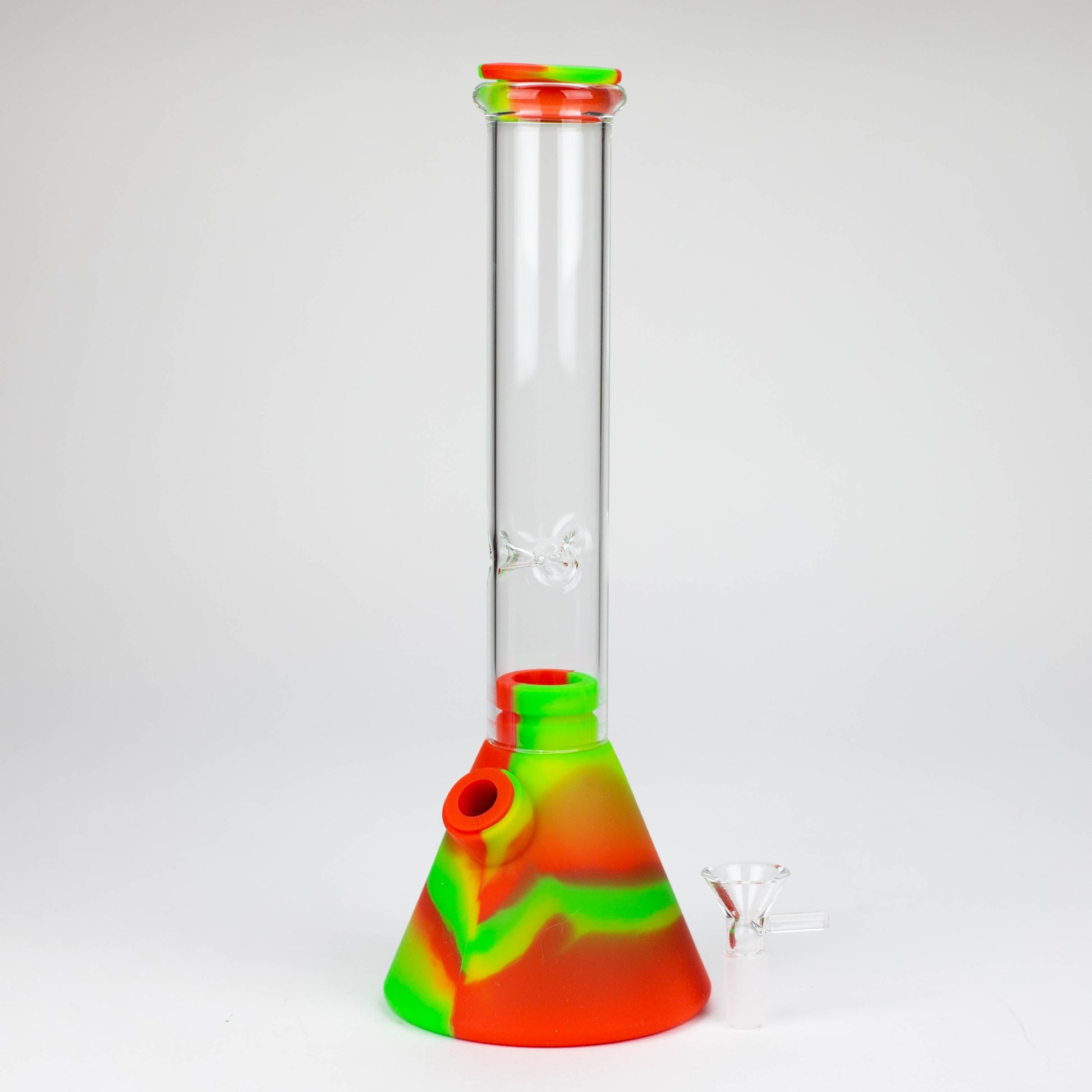 10.5" Silicone Glass Beaker bong-Assorted [H374]_8