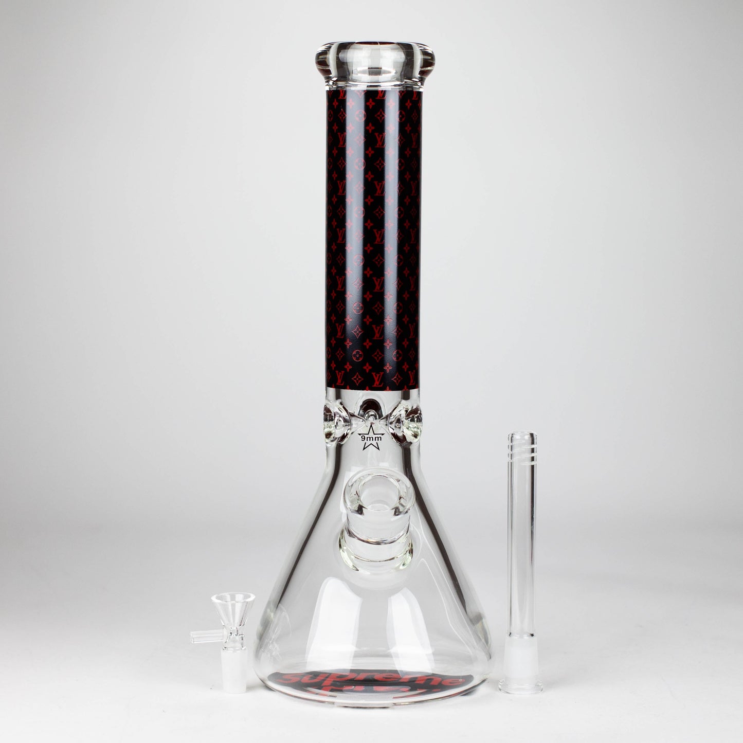14" Luxury Pattern 9mm glass bong