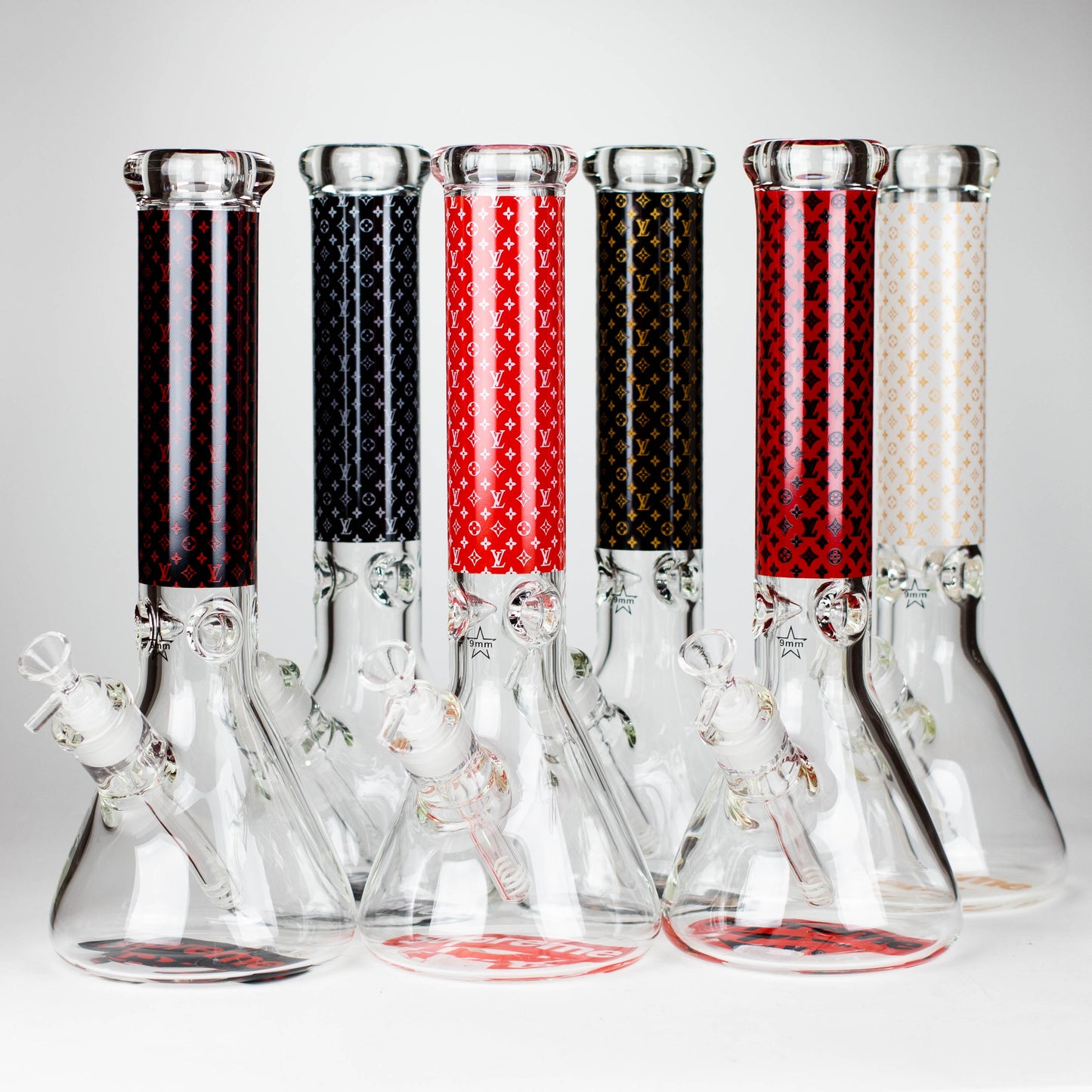 14" Luxury Pattern 9mm glass bong