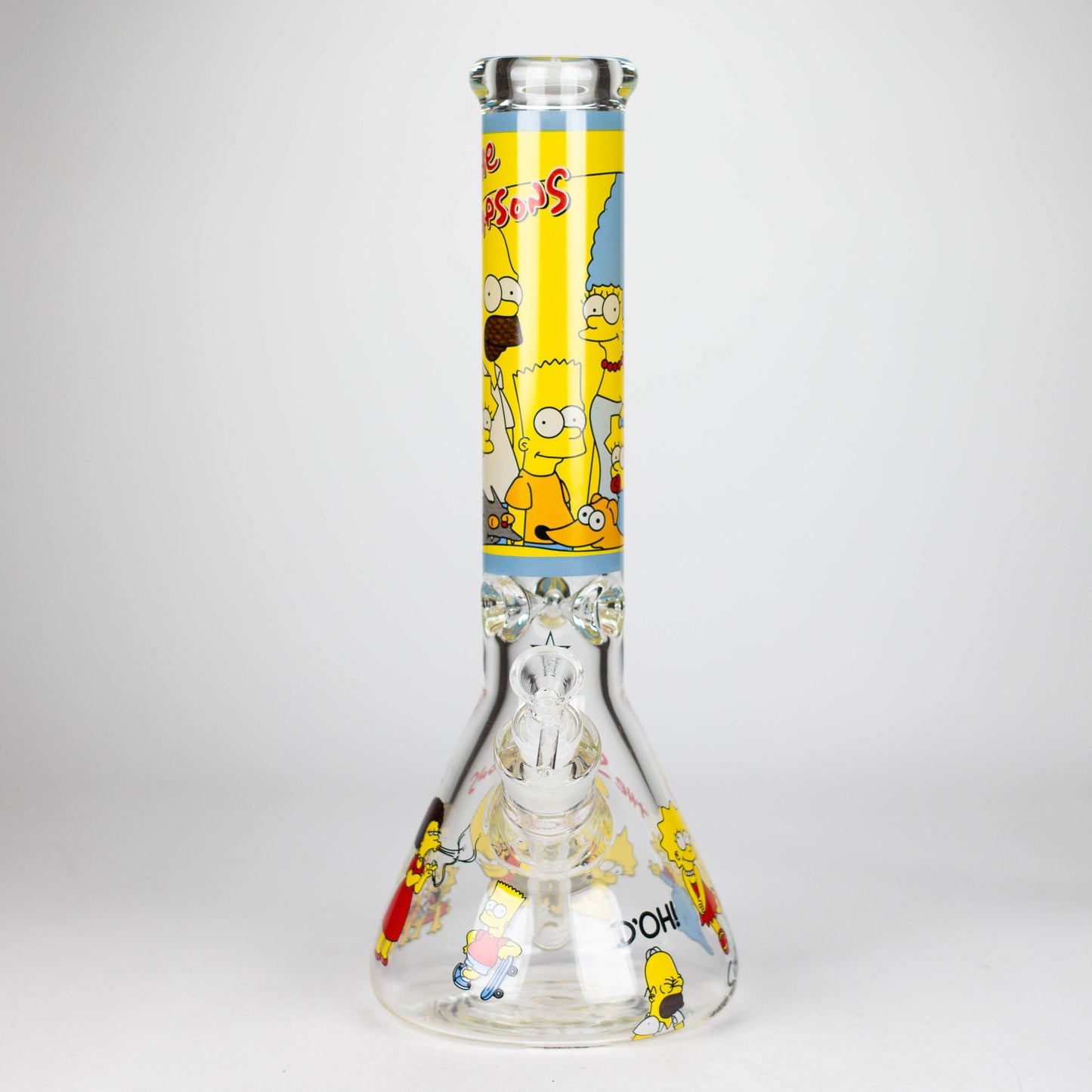 14" Yellow Family Cartoon 9 mm glass bongs