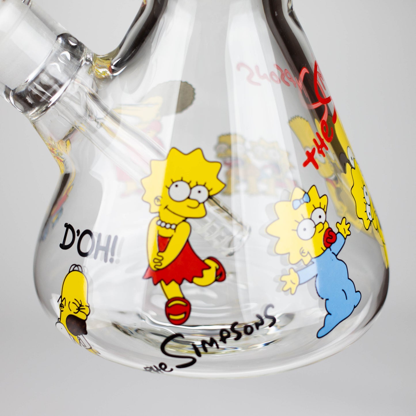 14" Yellow Family Cartoon 9 mm glass bongs