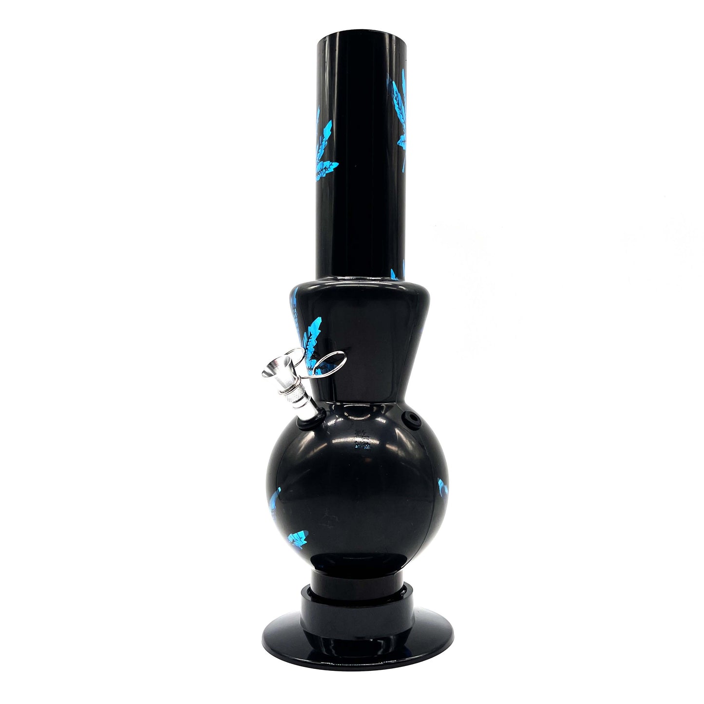 12" BLACK Acrylic Water Pipe Bong , Assorted Pattern Color ( PIP280 )_4