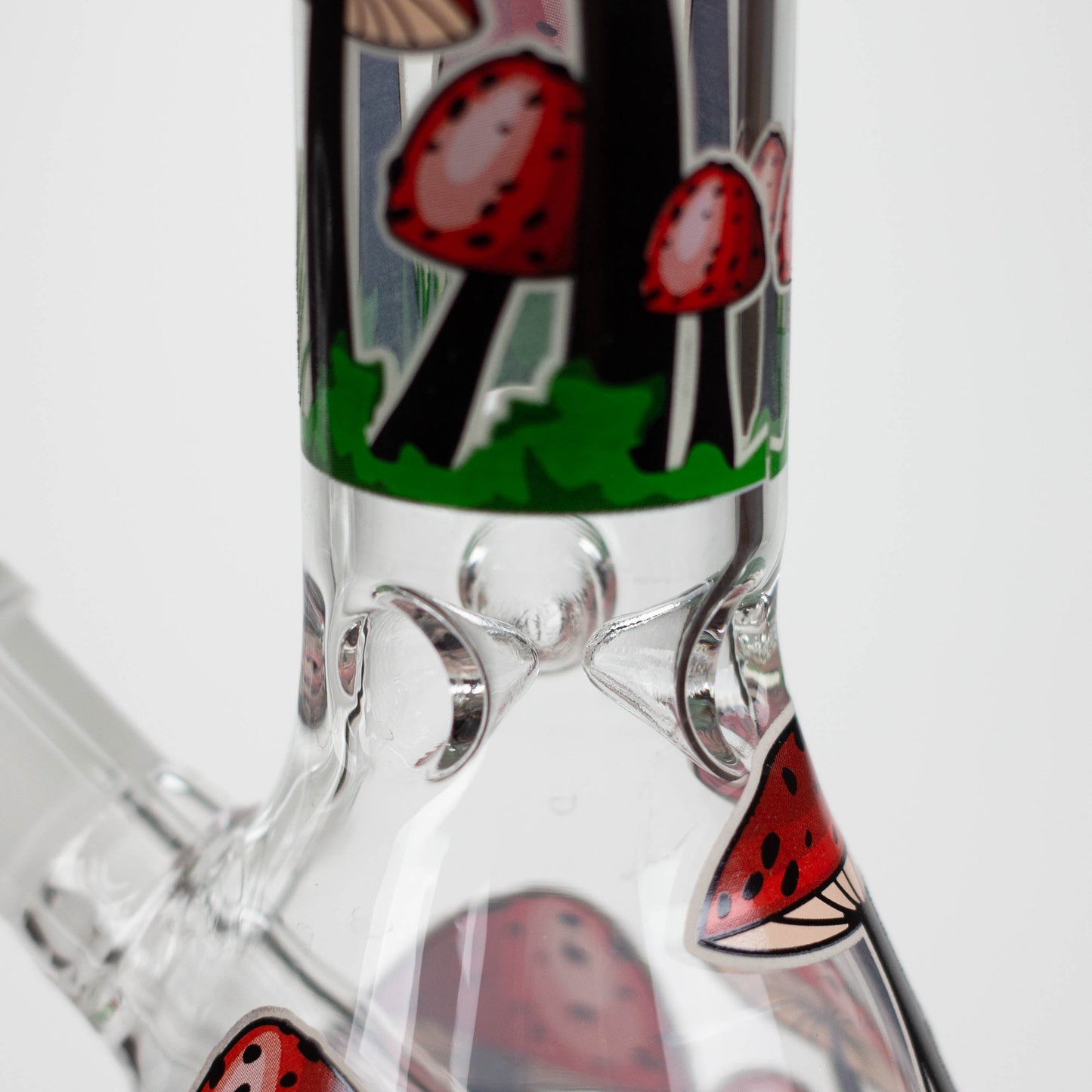 10" Glow in the dark Glass Bong With Mushroom Design_7