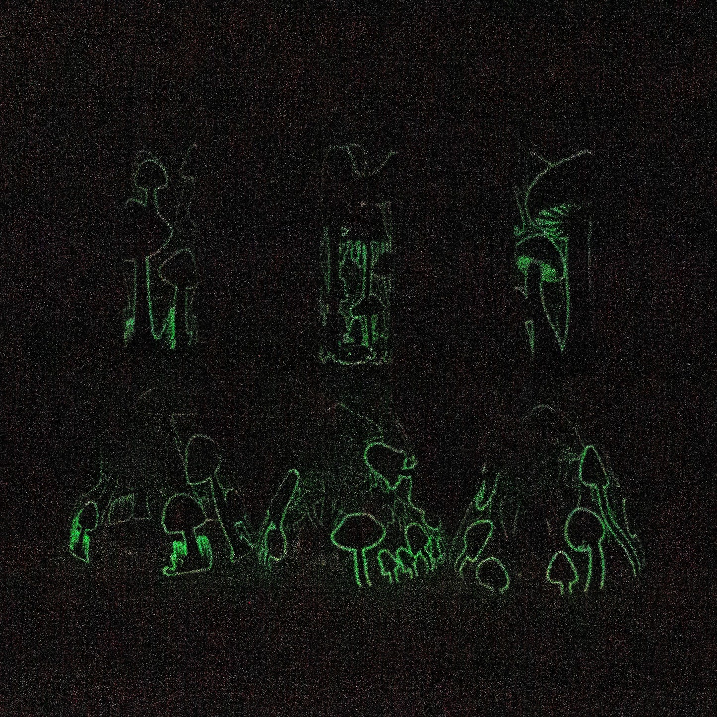 10" Glow in the dark Glass Bong With Mushroom Design_3