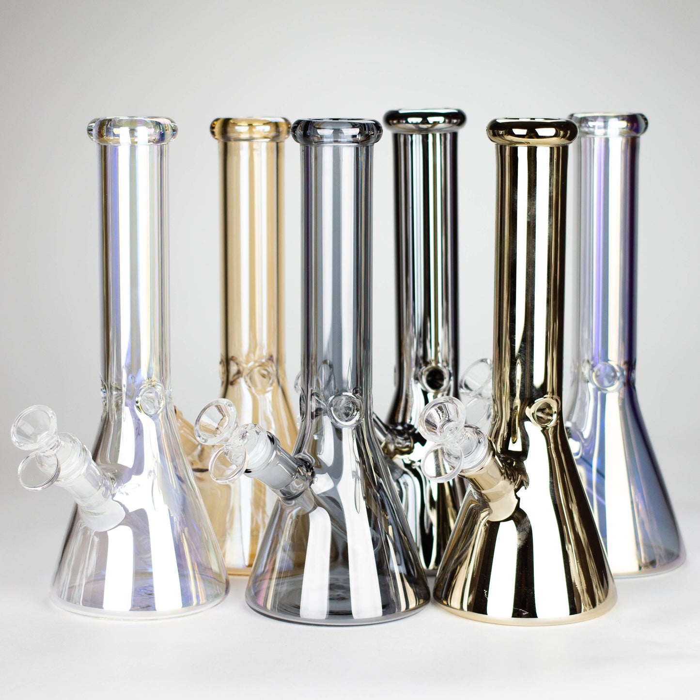 10" 5mm Electroplate Glass Bong Assorted Colour_0