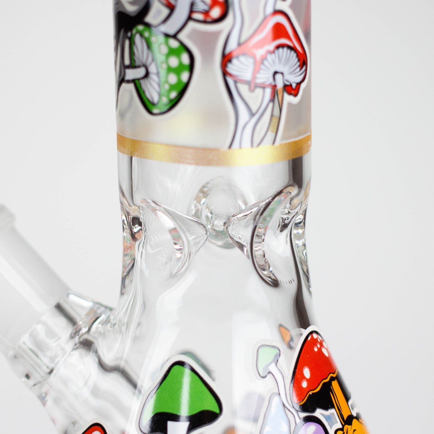 10" Glow in the dark Glass Bong With Mushroom Skull Design_3