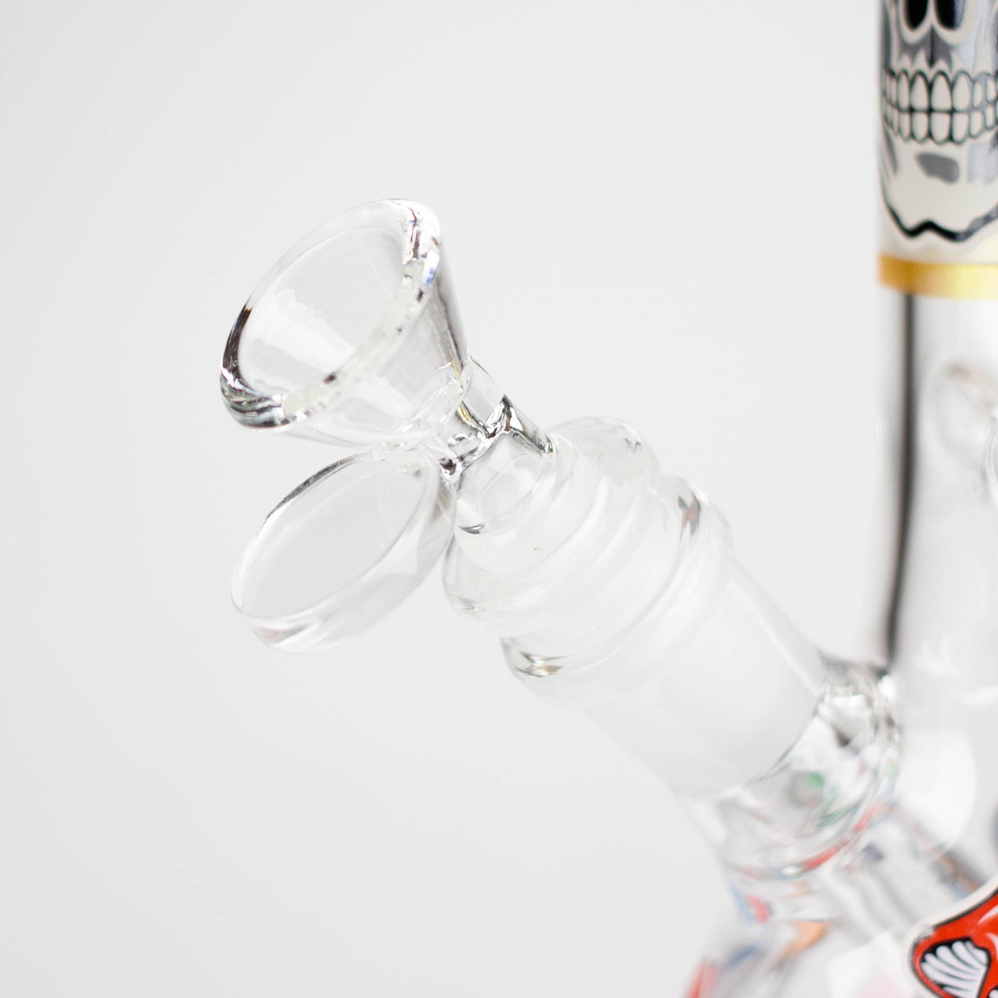10" Glow in the dark Glass Bong With Mushroom Skull Design_4