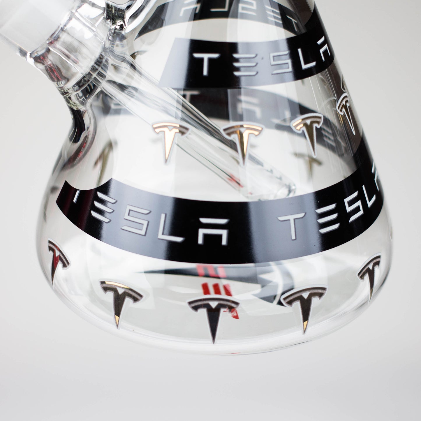 TSLA Glow in the Dark 14" 9 mm glass bong