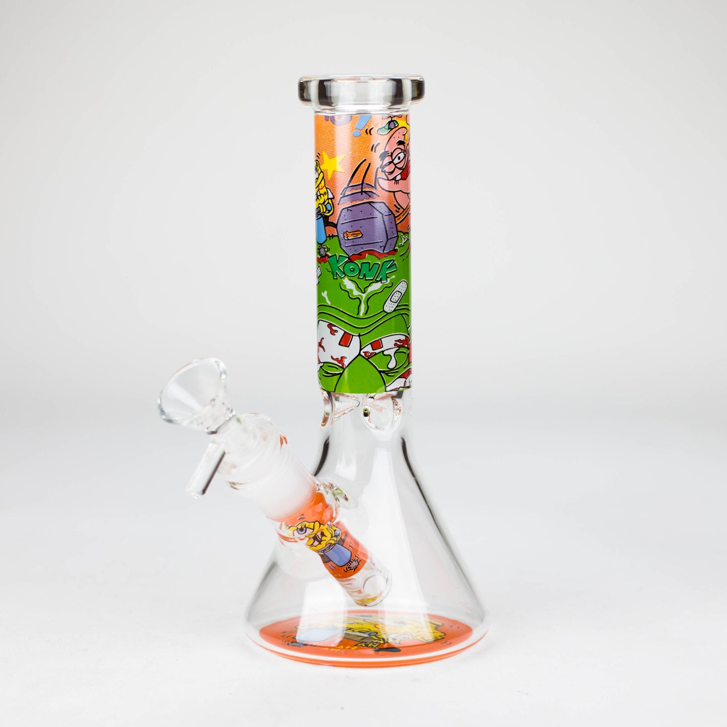 7.5" 4mm Cartoon Design Beaker Bong