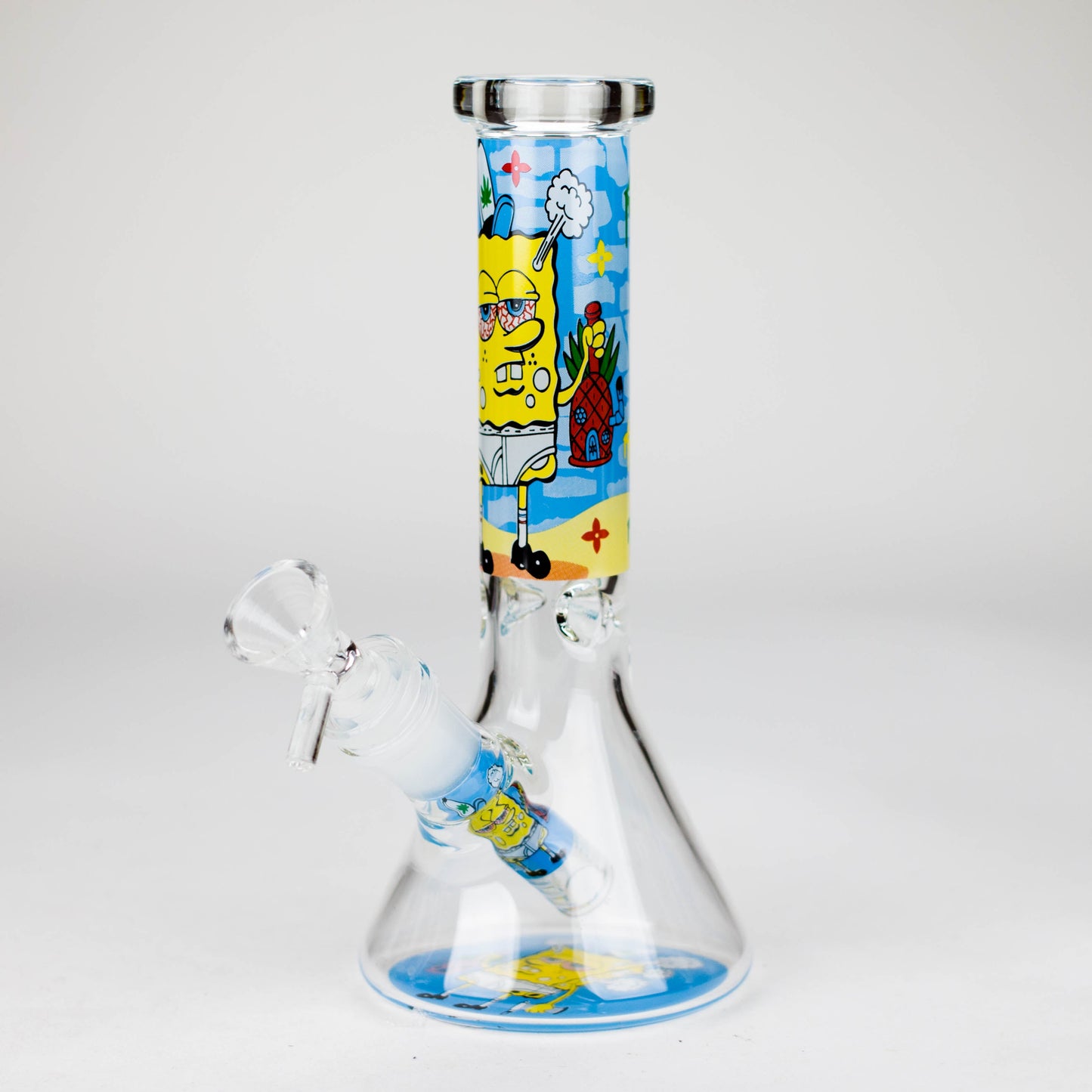 7.5" 4mm Cartoon Design Beaker Bong