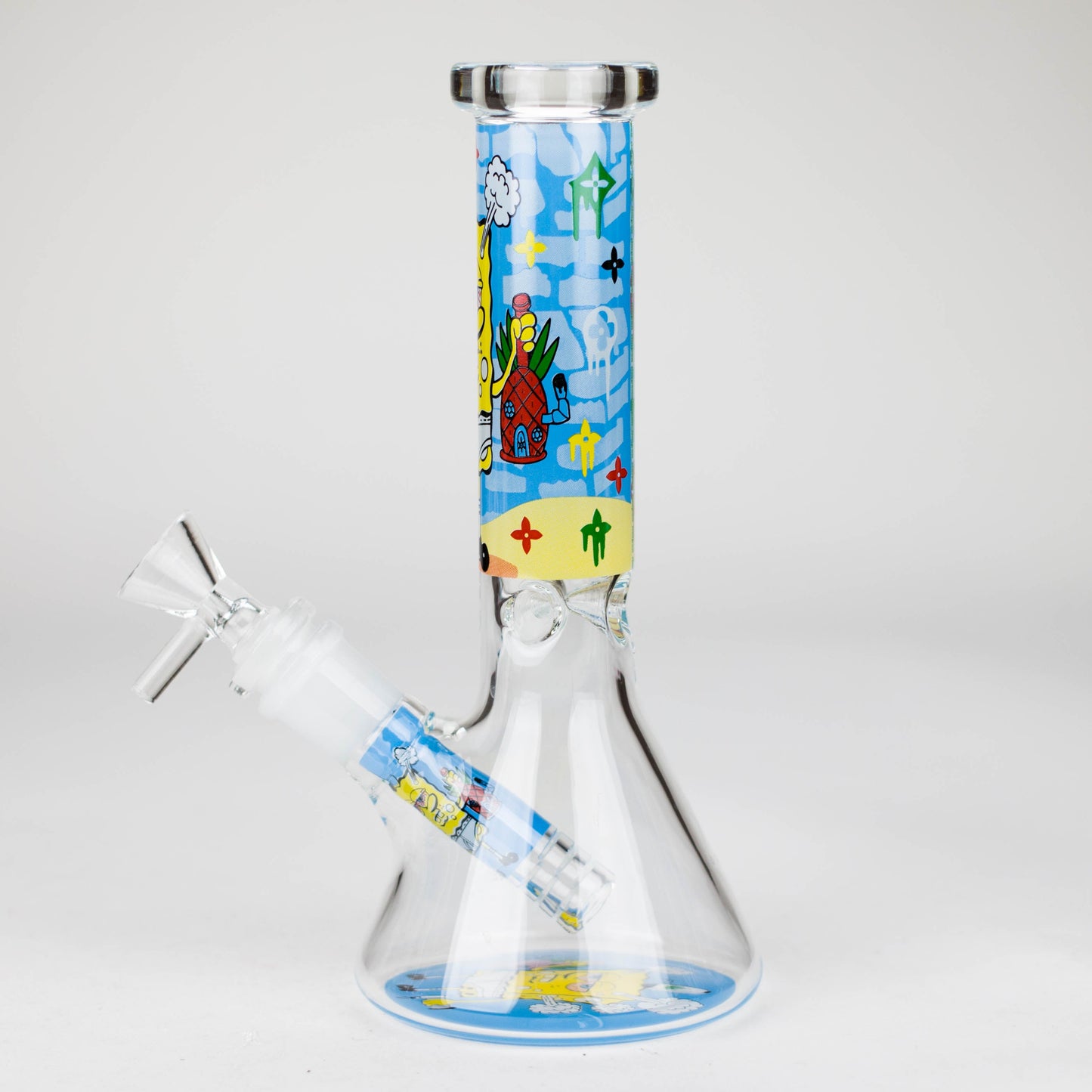 7.5" 4mm Cartoon Design Beaker Bong