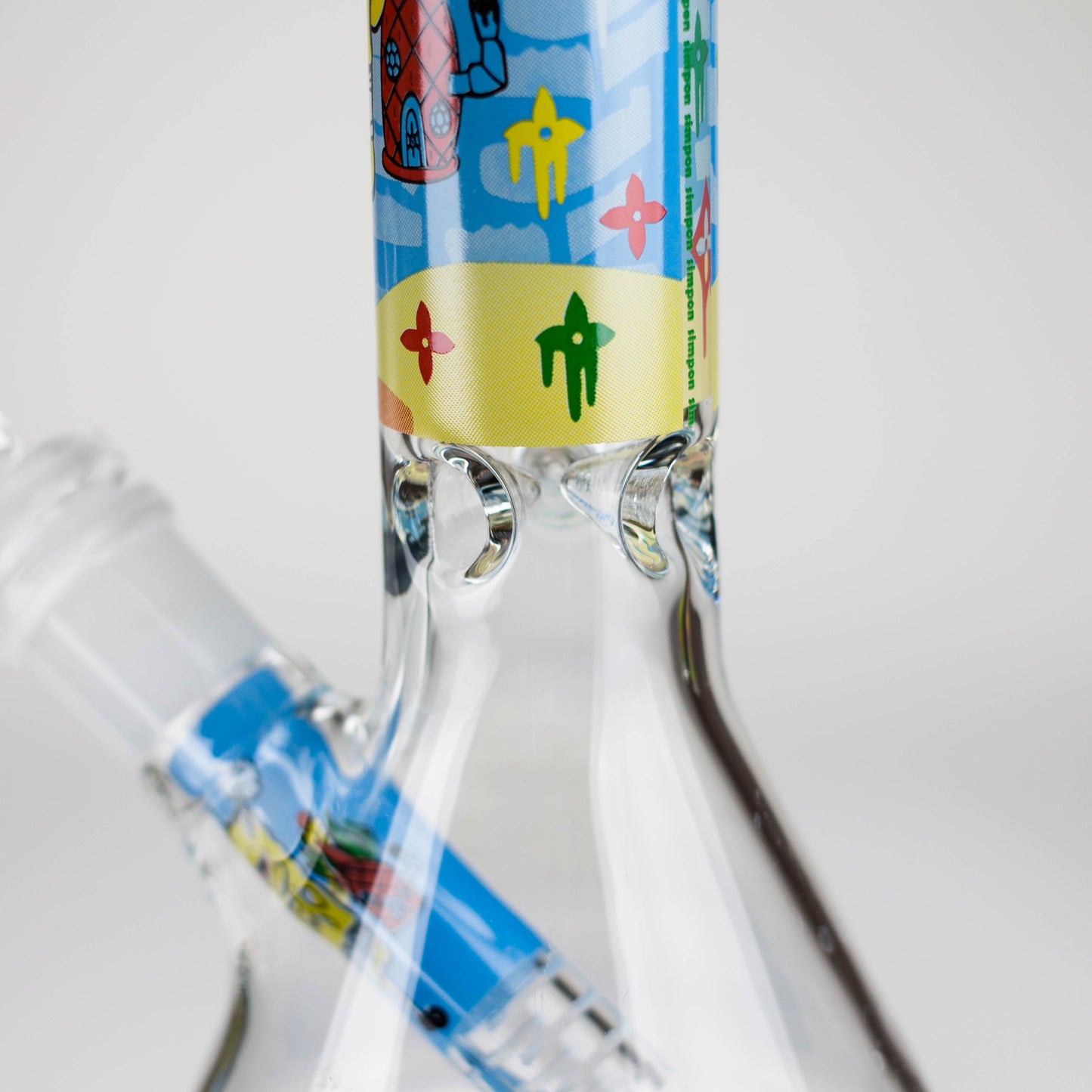 7.5" 4mm Cartoon Design Beaker Bong