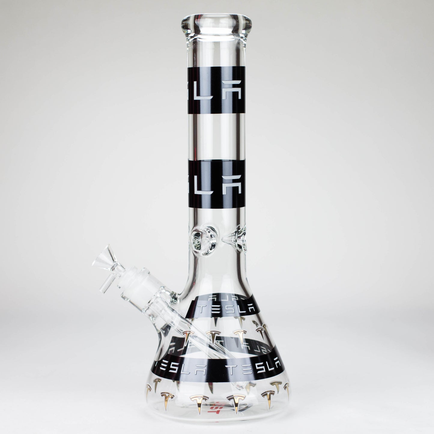 TSLA Glow in the Dark 14" 9 mm glass bong