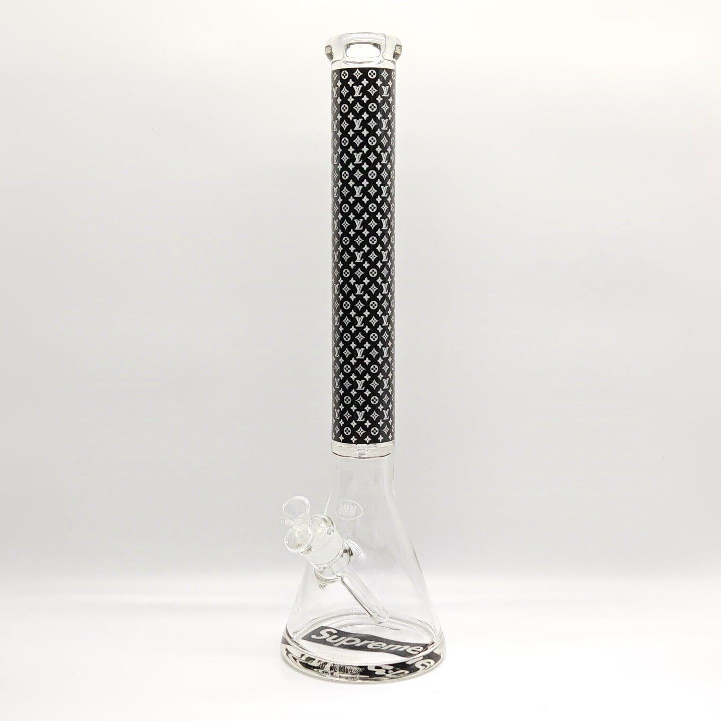 20" Stylish Designed 9mm Glow in the dark Glass Bong