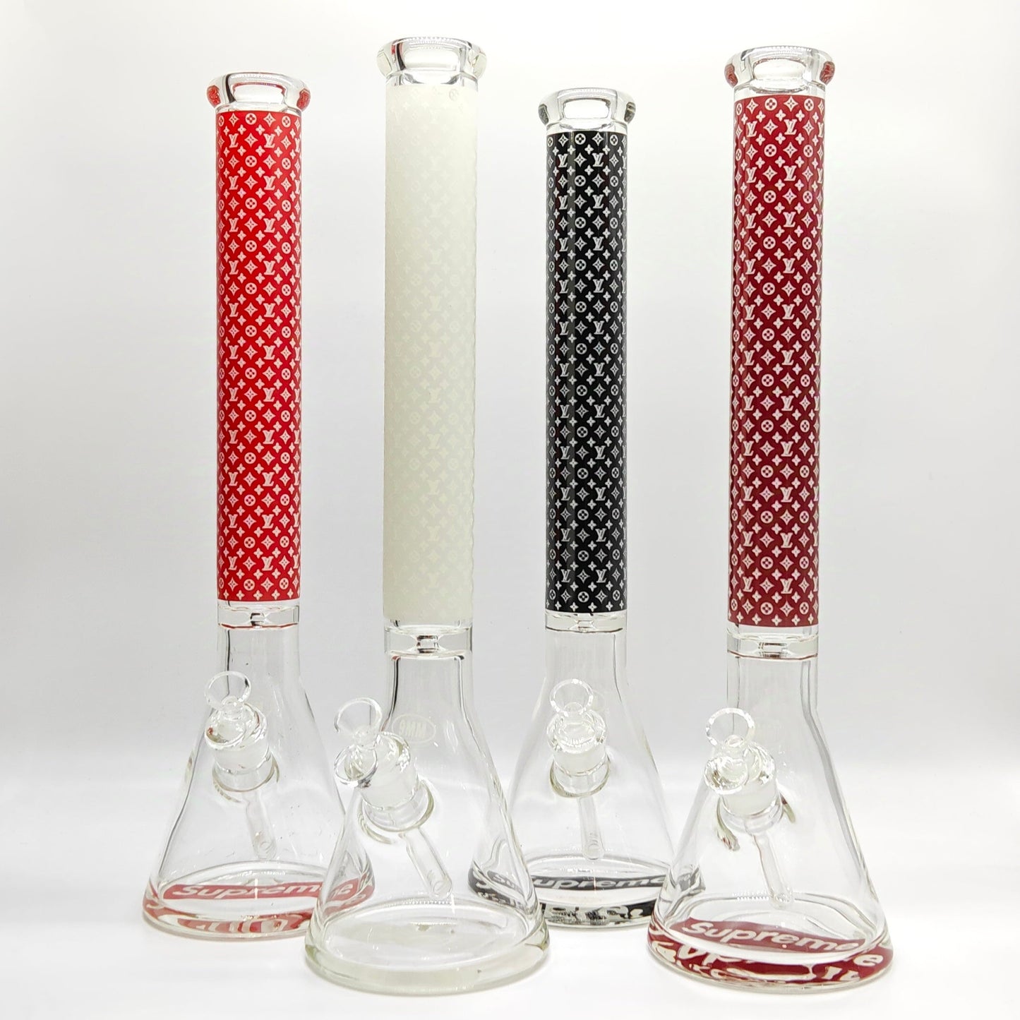 20" Stylish Designed 9mm Glow in the dark Glass Bong