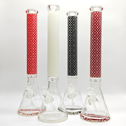 20" Stylish Designed 9mm Glow in the dark Glass Bong