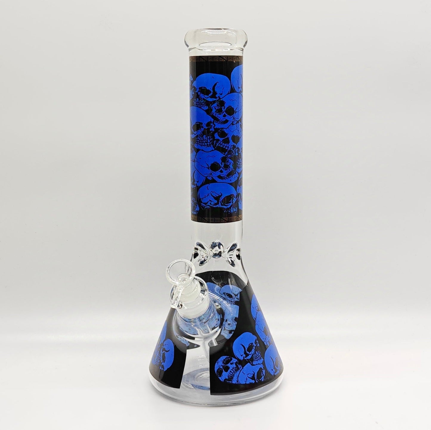 14" 7mm Skull Beaker Glass Bong