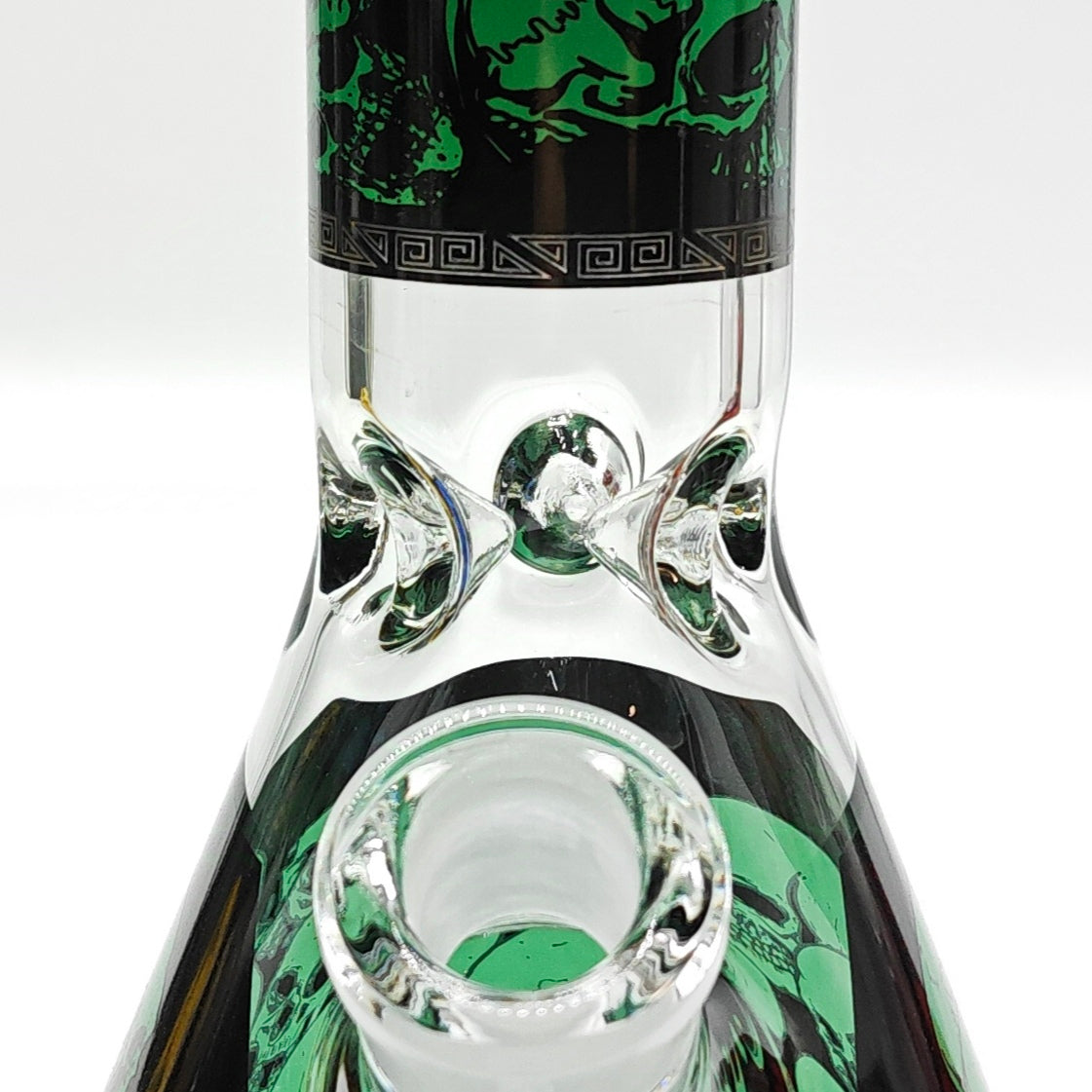 14" 7mm Skull Beaker Glass Bong