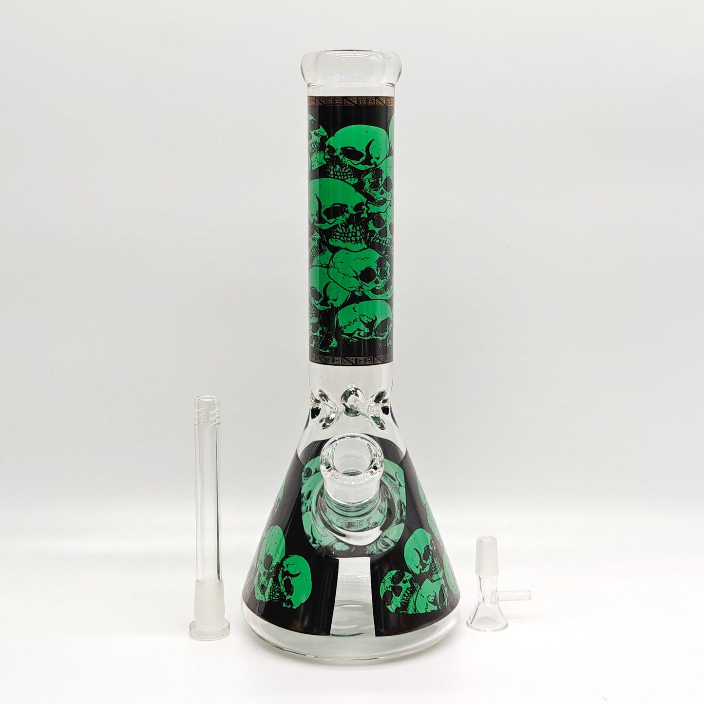 14" 7mm Skull Beaker Glass Bong