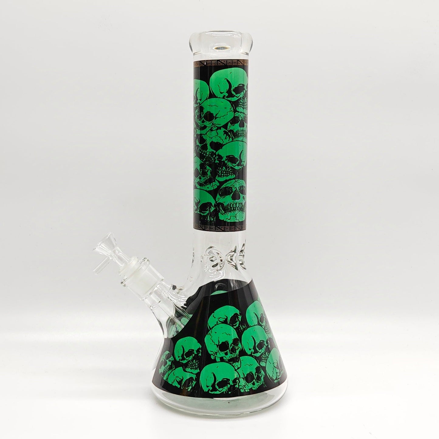 14" 7mm Skull Beaker Glass Bong
