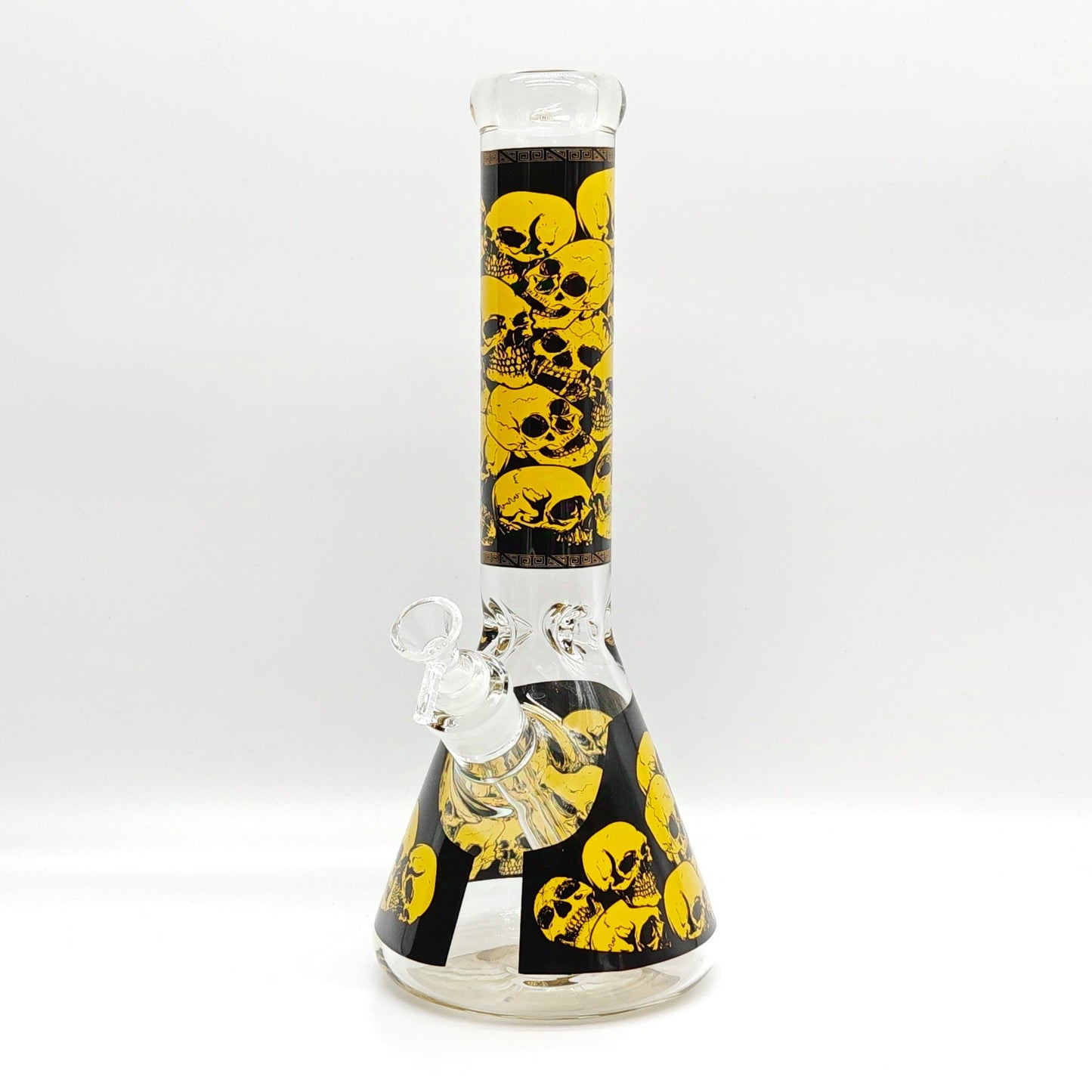 14" 7mm Skull Beaker Glass Bong