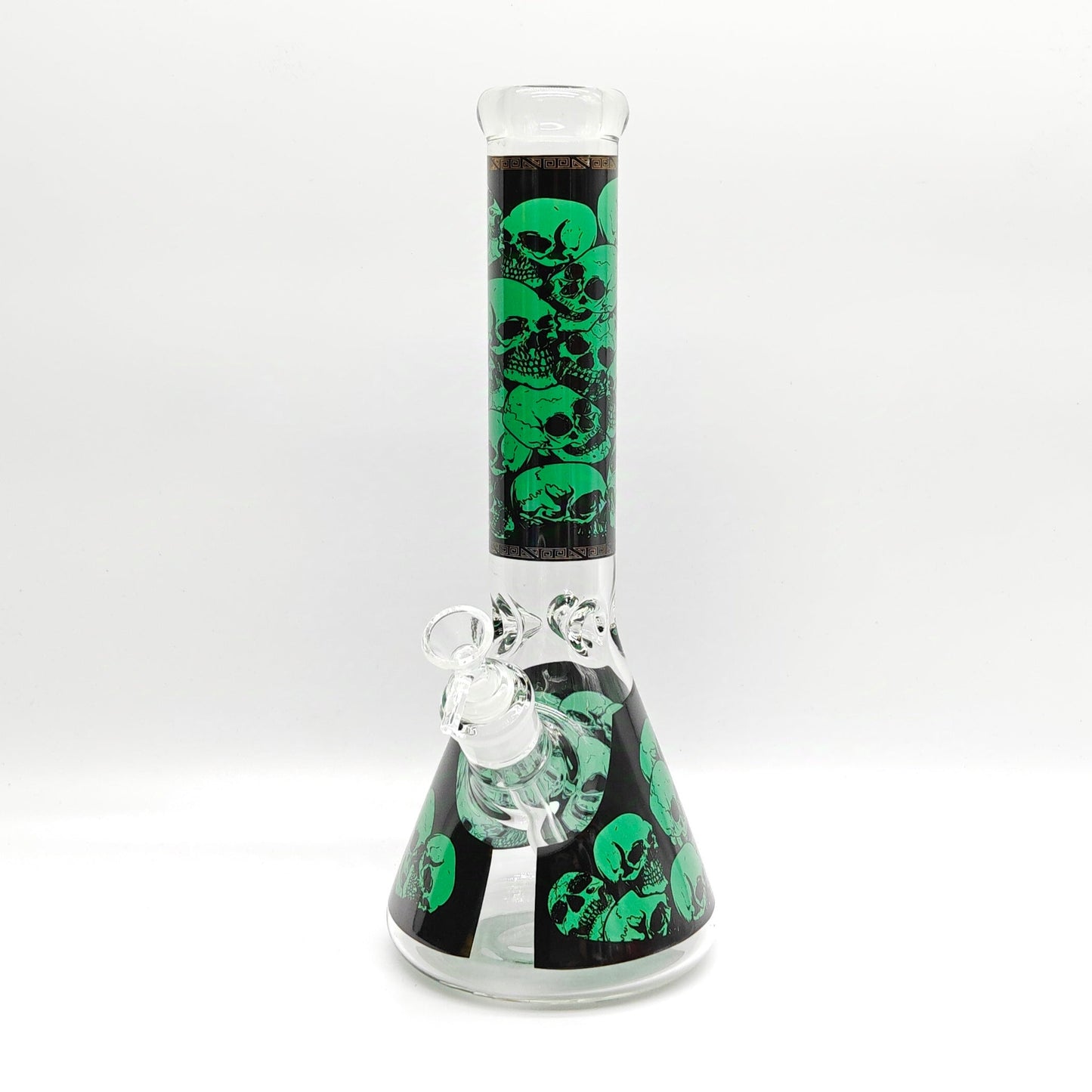 14" 7mm Skull Beaker Glass Bong