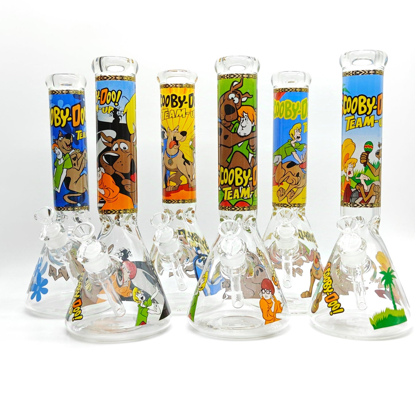 14" 7mm Cartoon Beaker Glass Bong