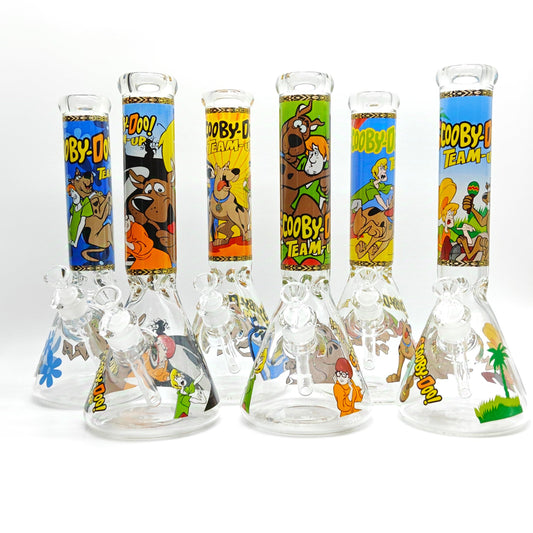 14" 7mm Cartoon Beaker Glass Bong