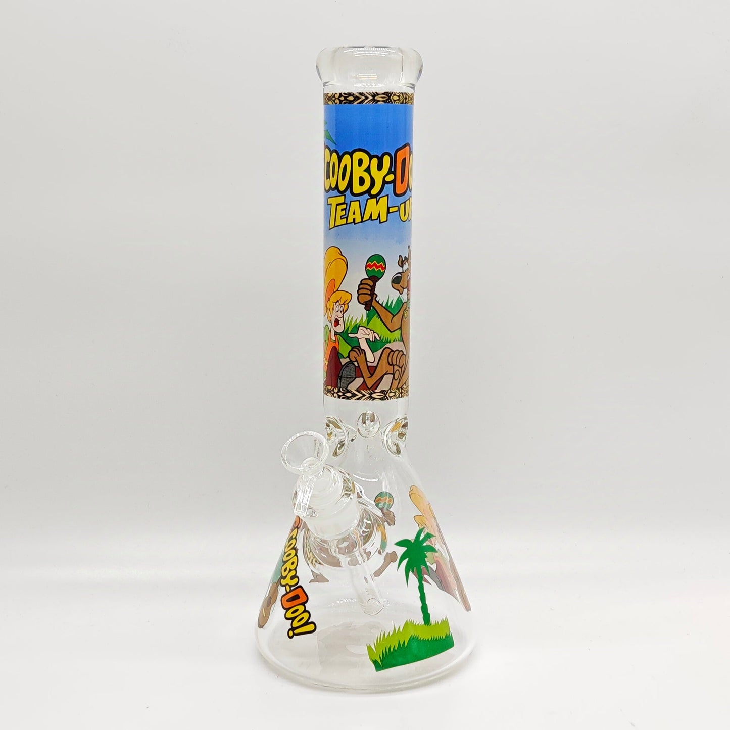 14" 7mm Cartoon Beaker Glass Bong