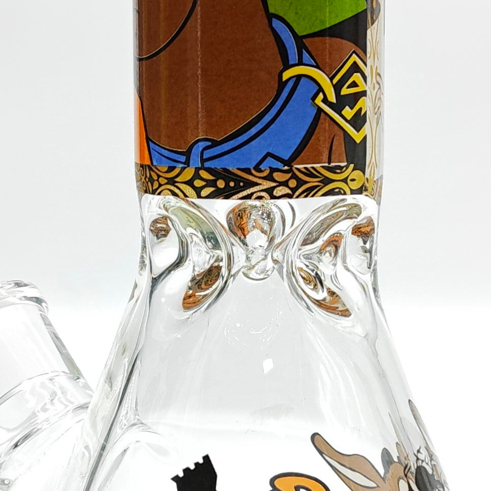 14" 7mm Cartoon Beaker Glass Bong