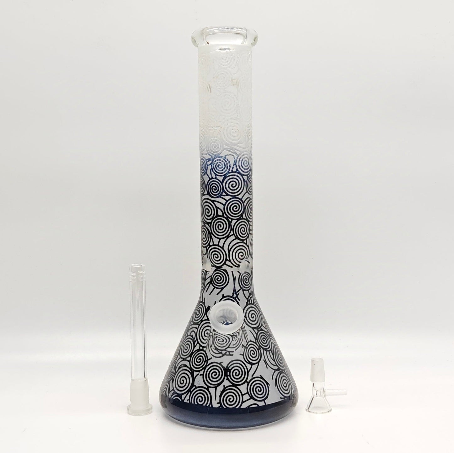 14" 5mm Abstract Design Beaker Glass Bong