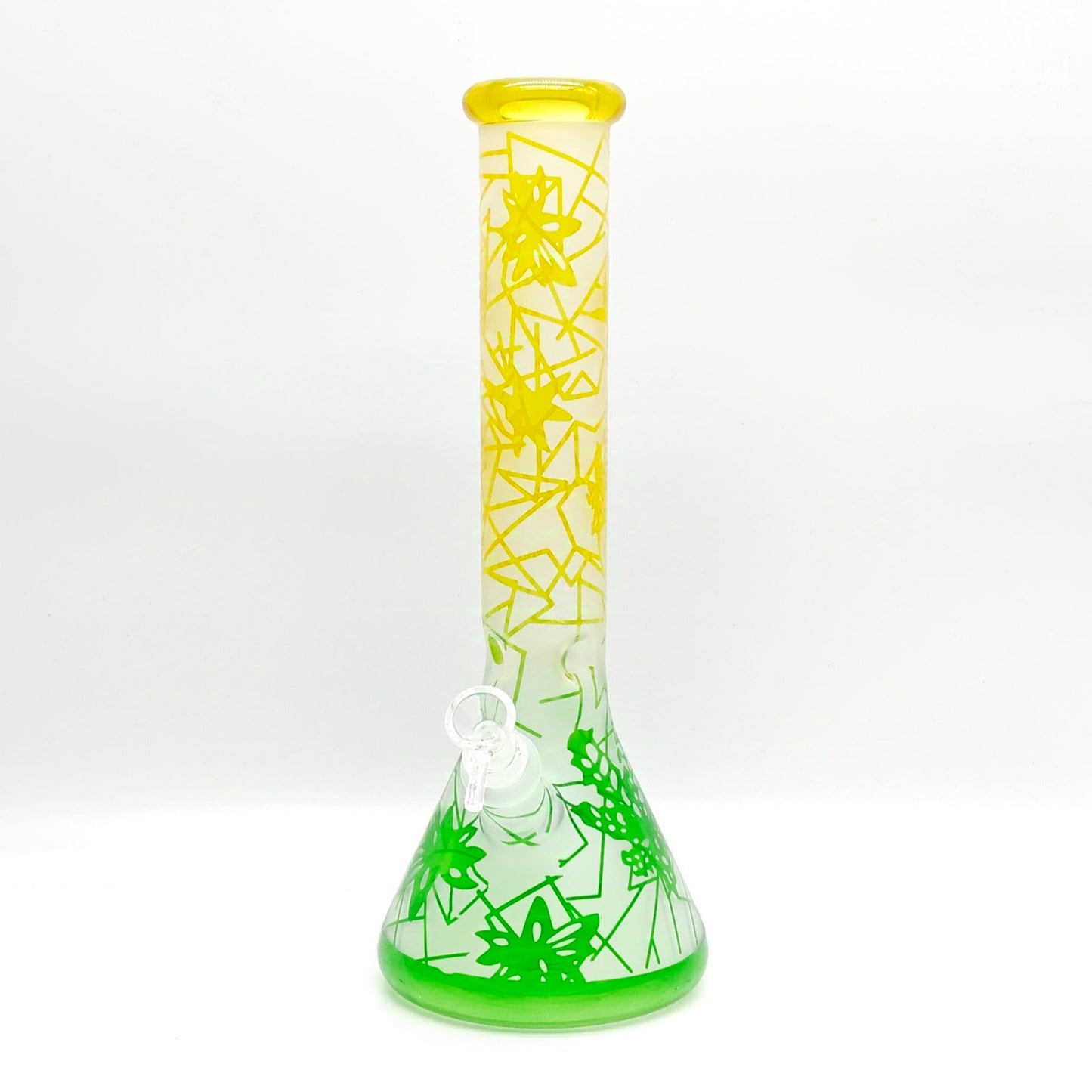 14" 5mm Abstract Design Beaker Glass Bong