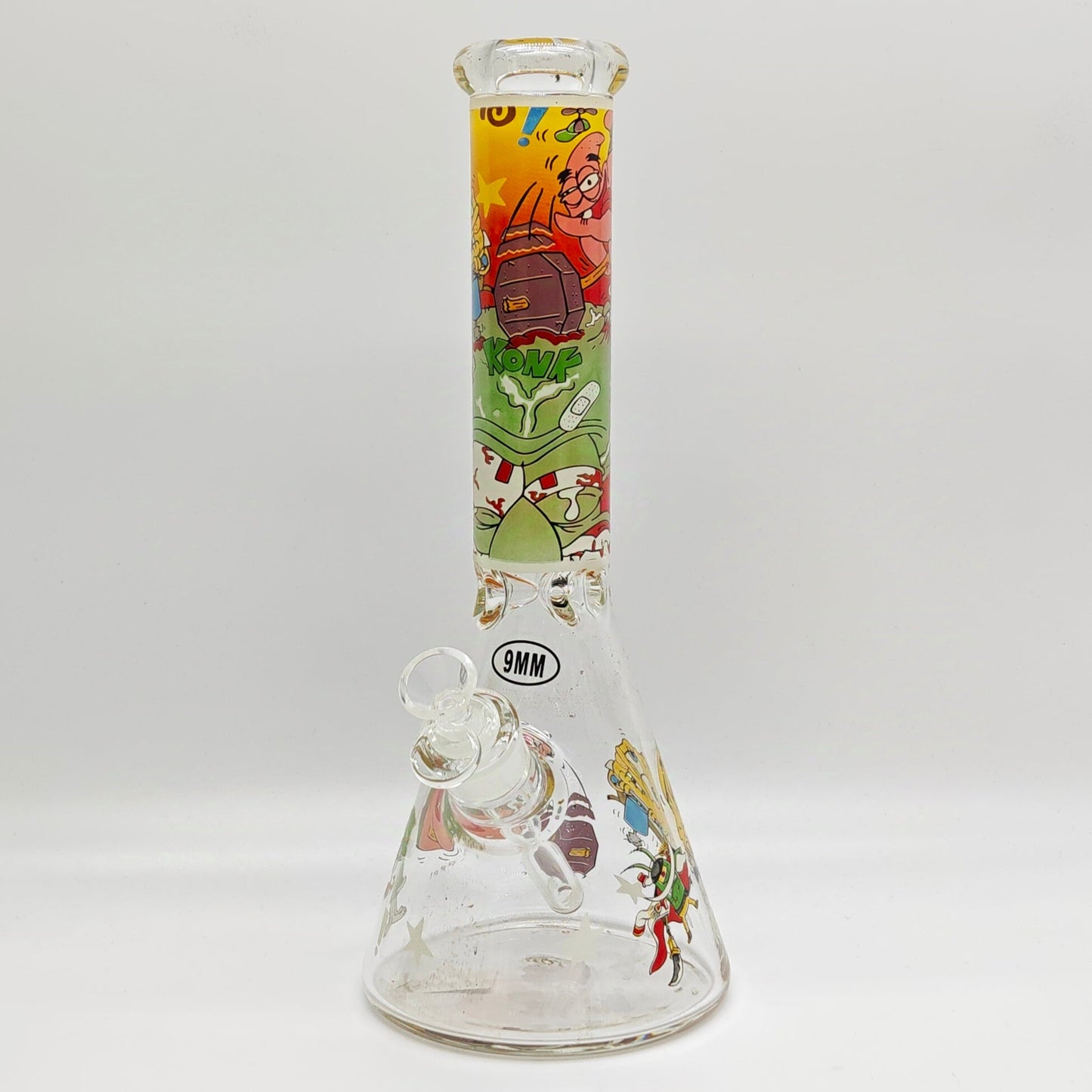 14" 9mm Cartoon Beaker Glass Bong