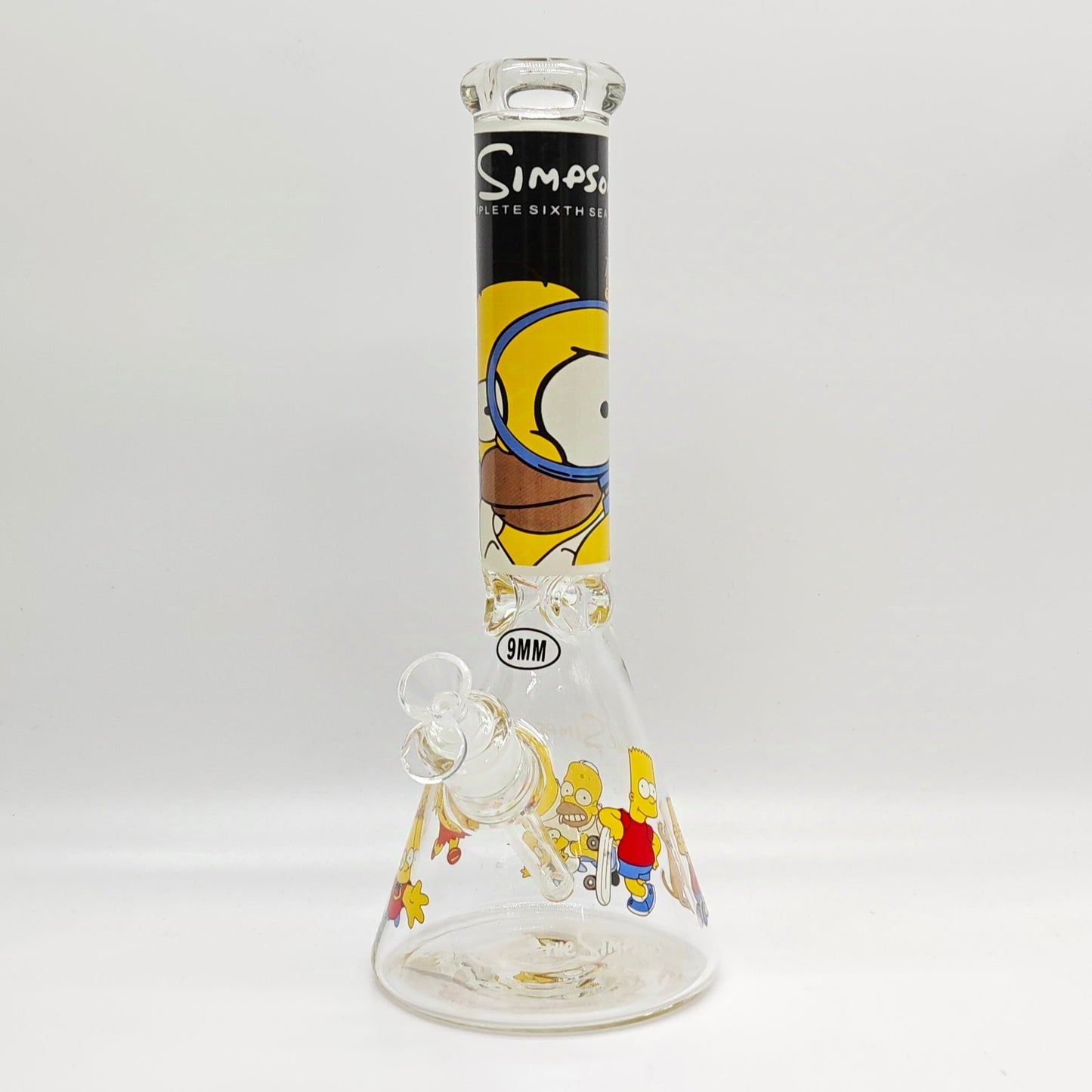 14" 9mm Cartoon Beaker Glass Bong