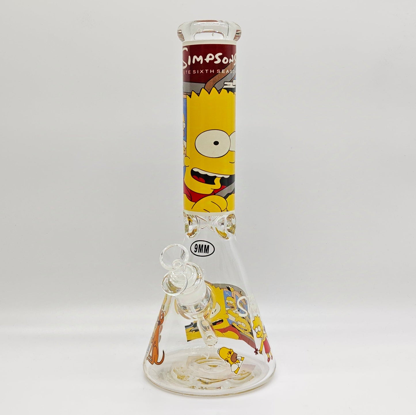 14" 9mm Cartoon Beaker Glass Bong