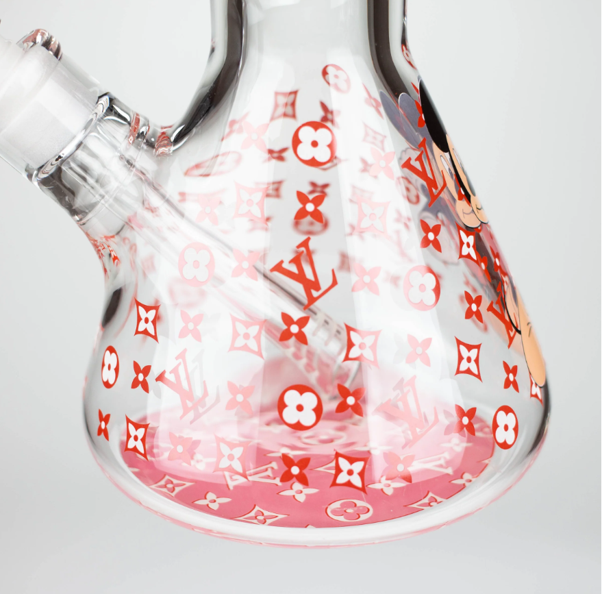 14" Cartoon Glow 9 mm glass bong