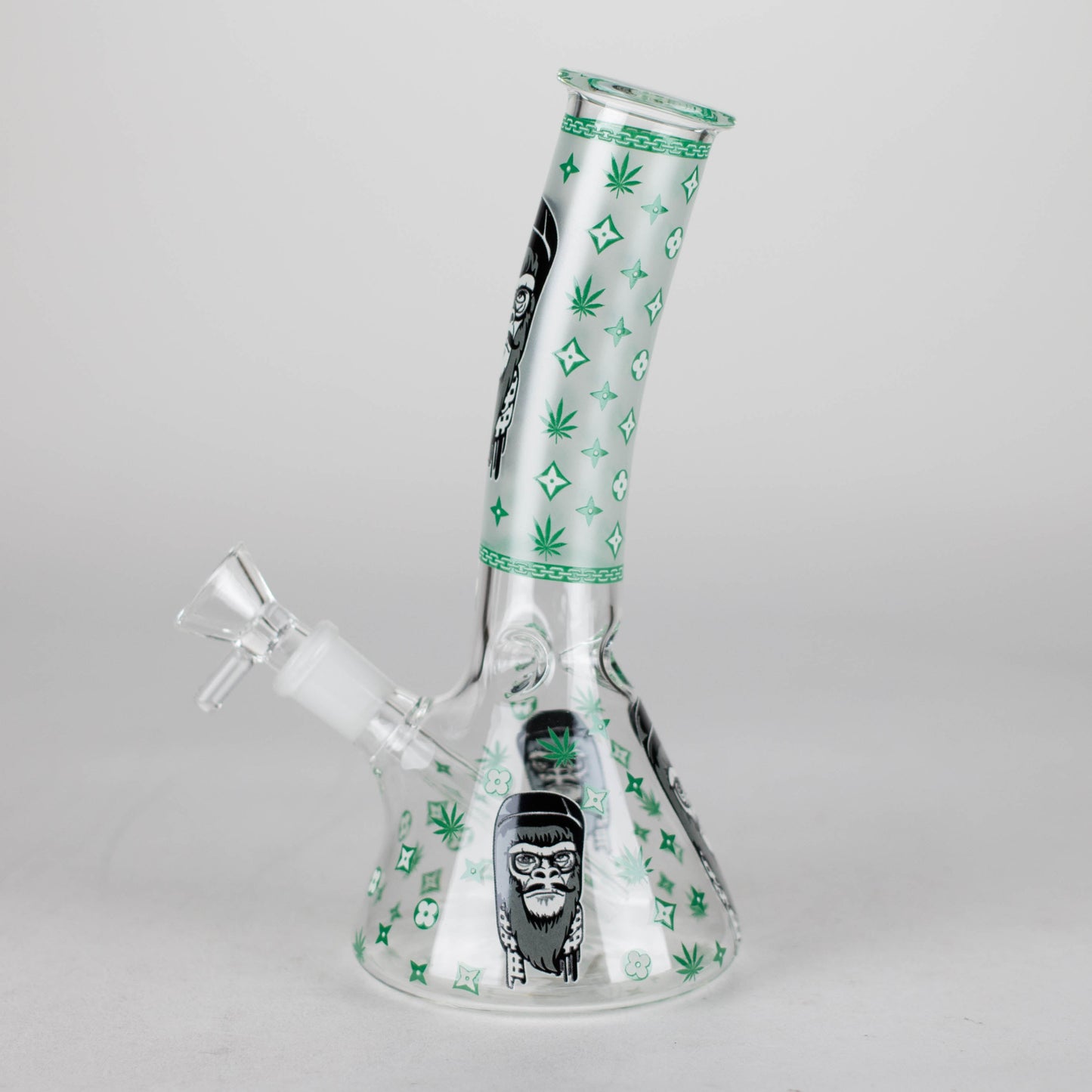 8.5" Gorilla Designs Glow In The Dark beaker bong In the Box