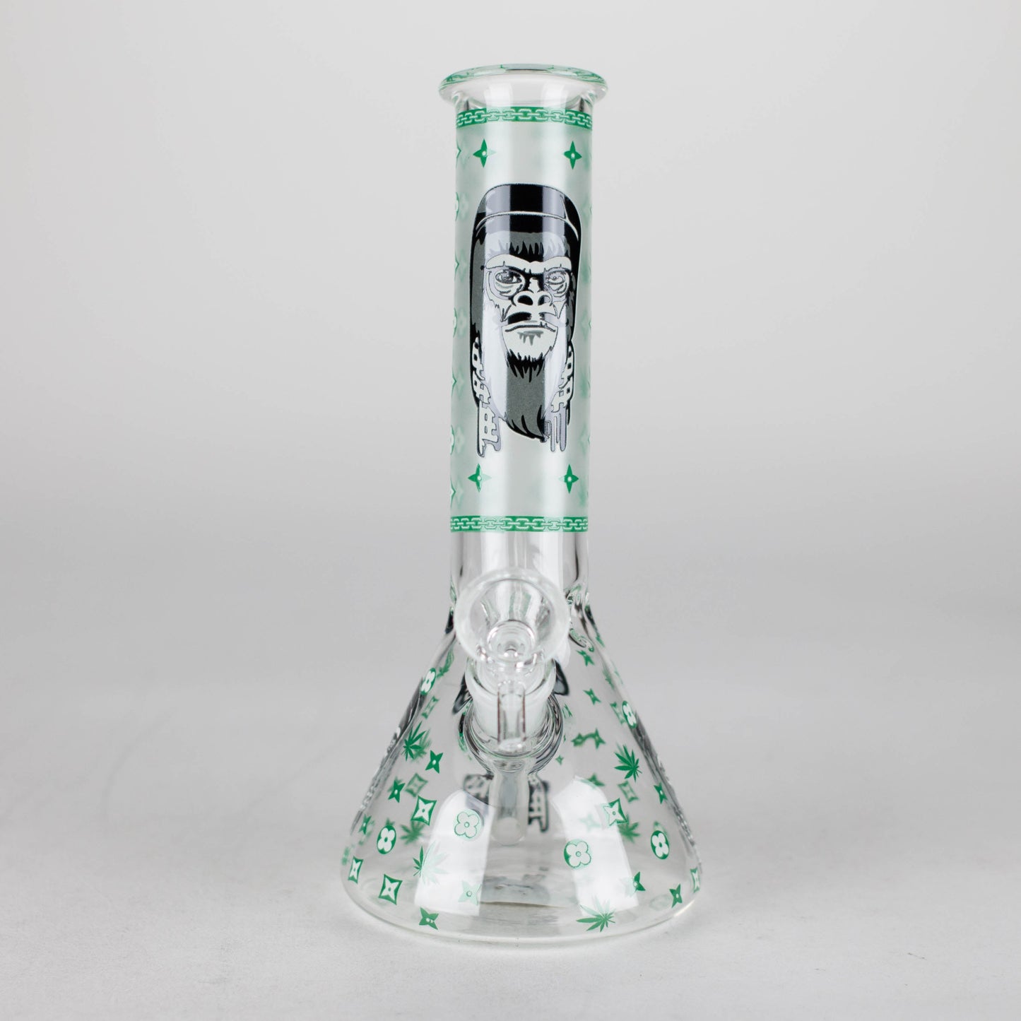 8.5" Gorilla Designs Glow In The Dark beaker bong In the Box