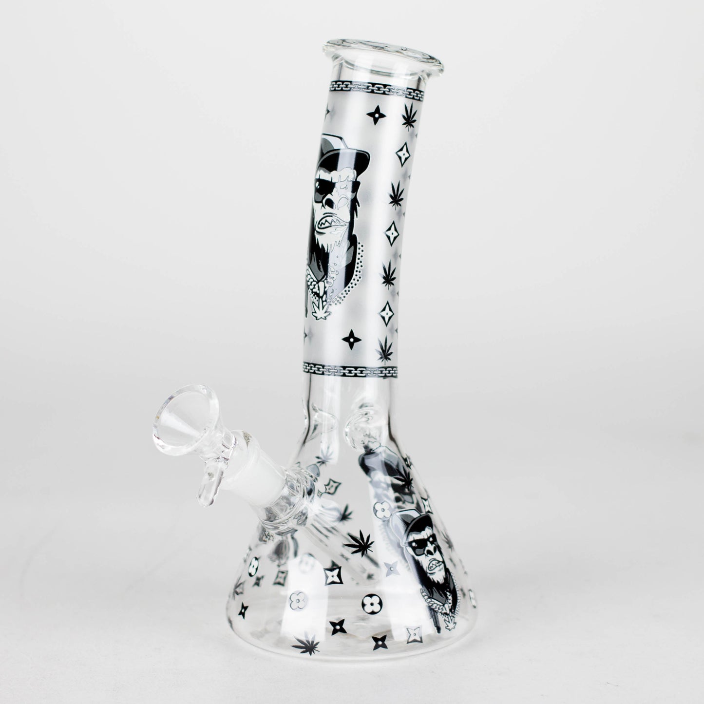 8.5" Gorilla Designs Glow In The Dark beaker bong In the Box