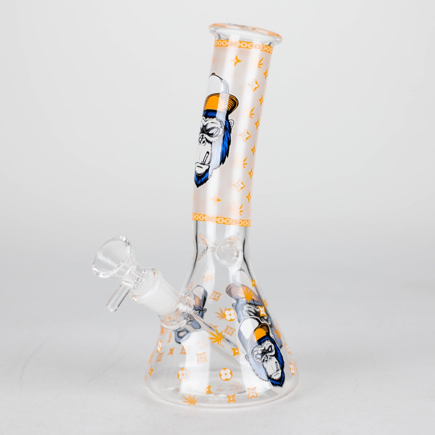 8.5" Gorilla Designs Glow In The Dark beaker bong In the Box
