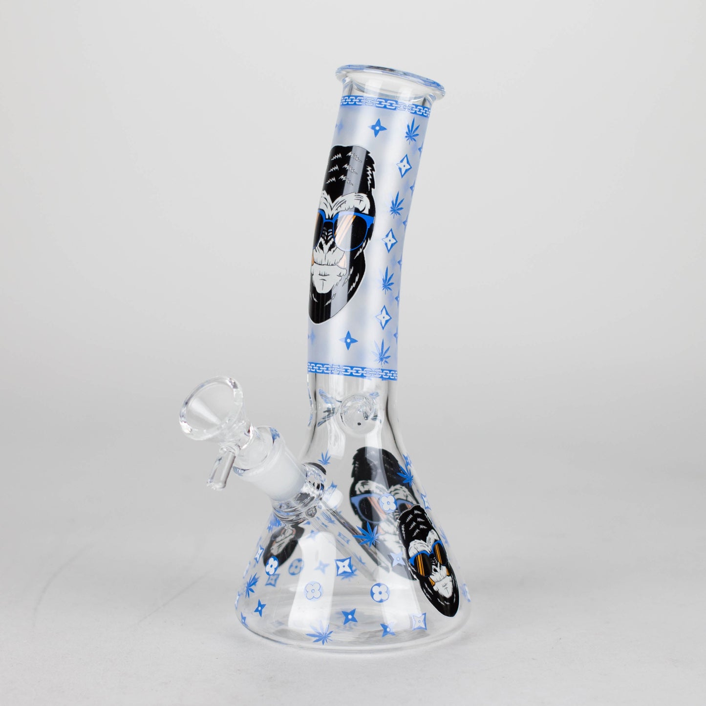 8.5" Gorilla Designs Glow In The Dark beaker bong In the Box