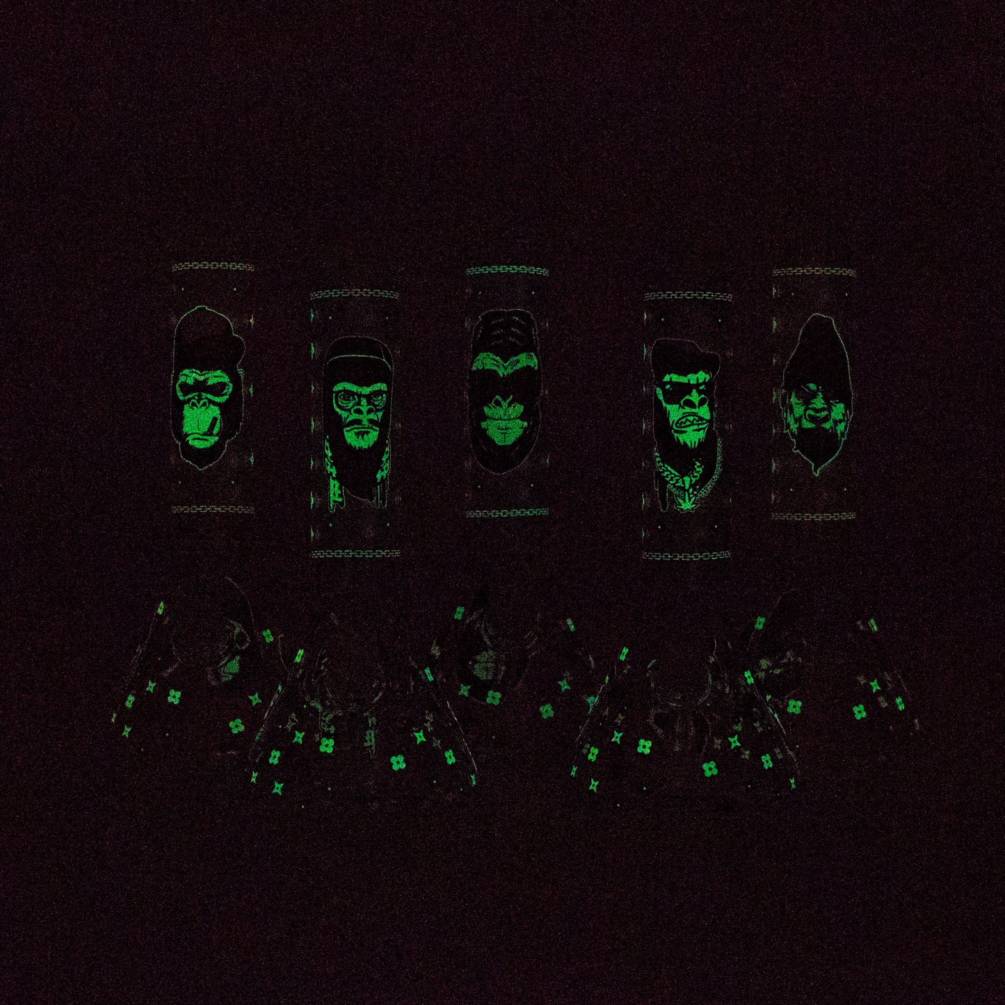 8.5" Gorilla Designs Glow In The Dark beaker bong In the Box