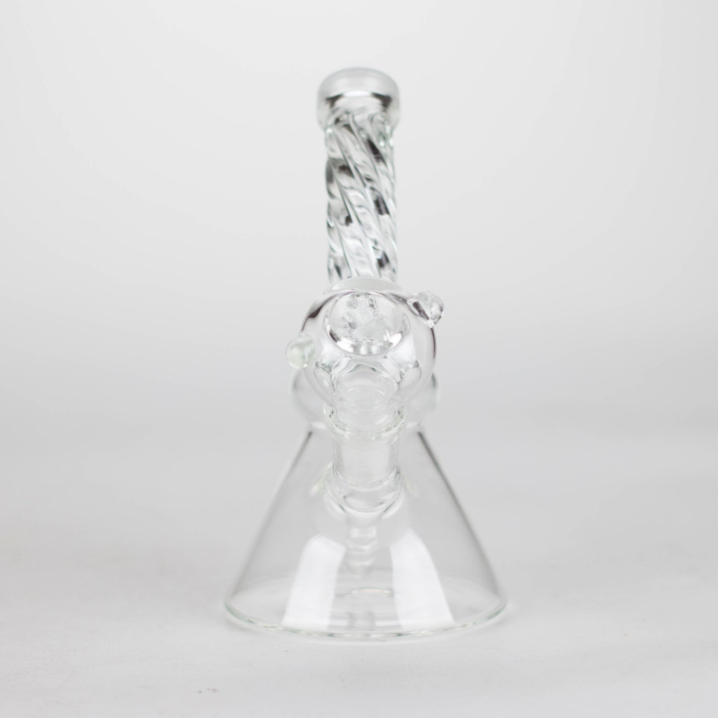 6" bent neck Twist glass bong with diffuser