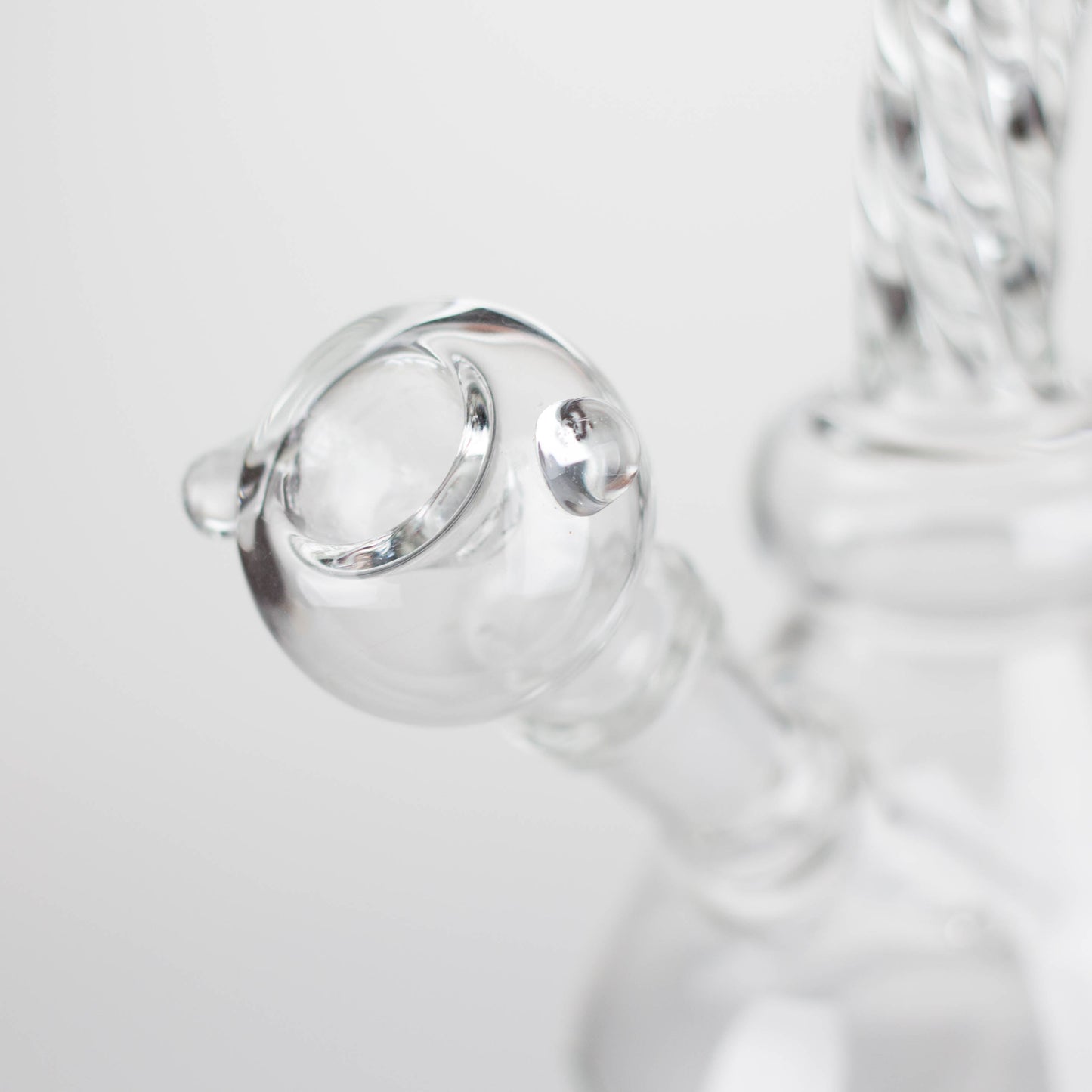 6" bent neck Twist glass bong with diffuser